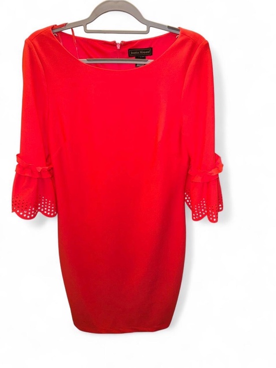 Jessica Howard Dresses & Skirts - Red Ruffle Bell Sleeve dress